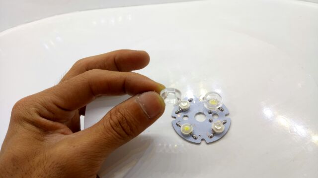 Choá gôm sáng mini, acrylic cho LED công suất