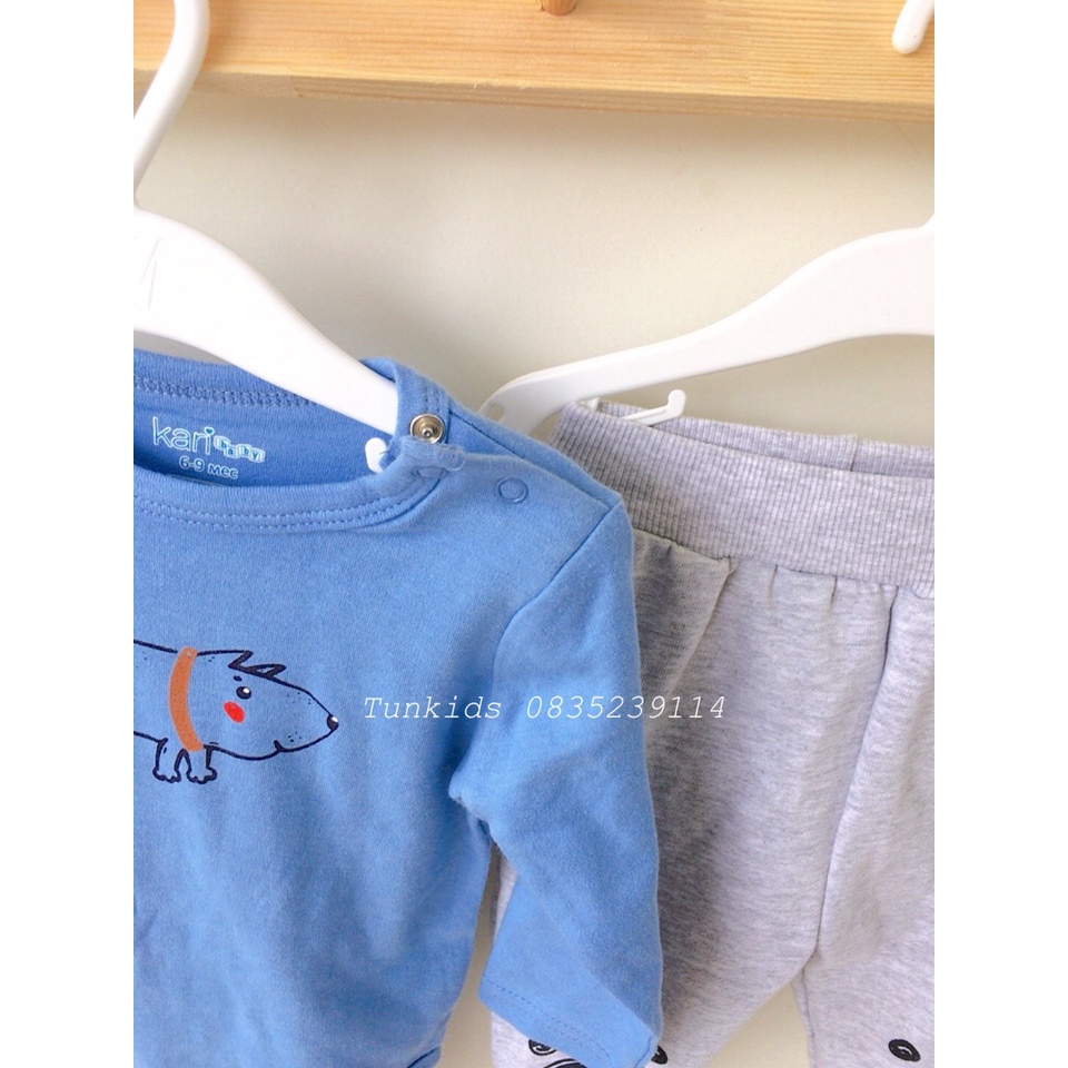 Set body chip cotton kèm quần nỉ bông hàng Kari baby