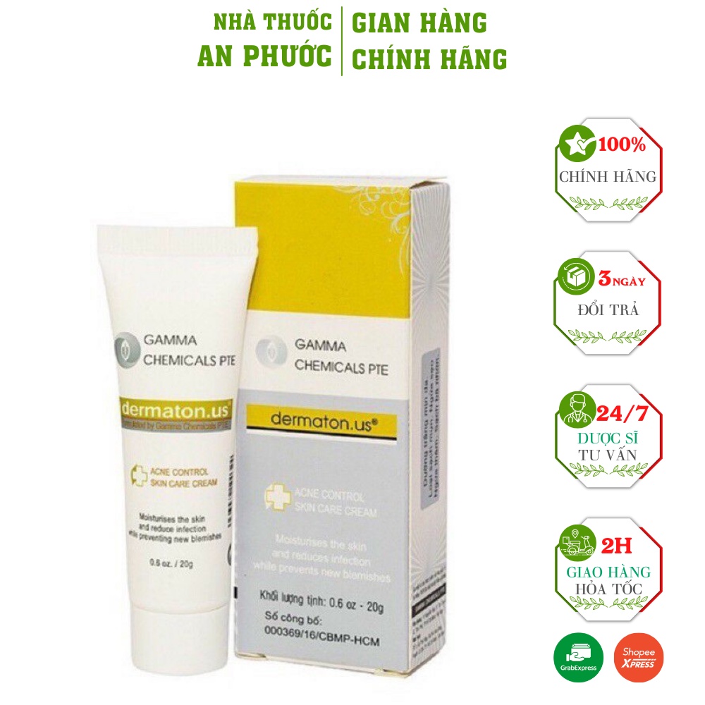 Kem bôi mụn Dermaton.us  ⚡ CAM KẾT CHÍNH HÃNG ⚡  Ngăn ngừa, tiêu diệt nhân mụn hiệu quả