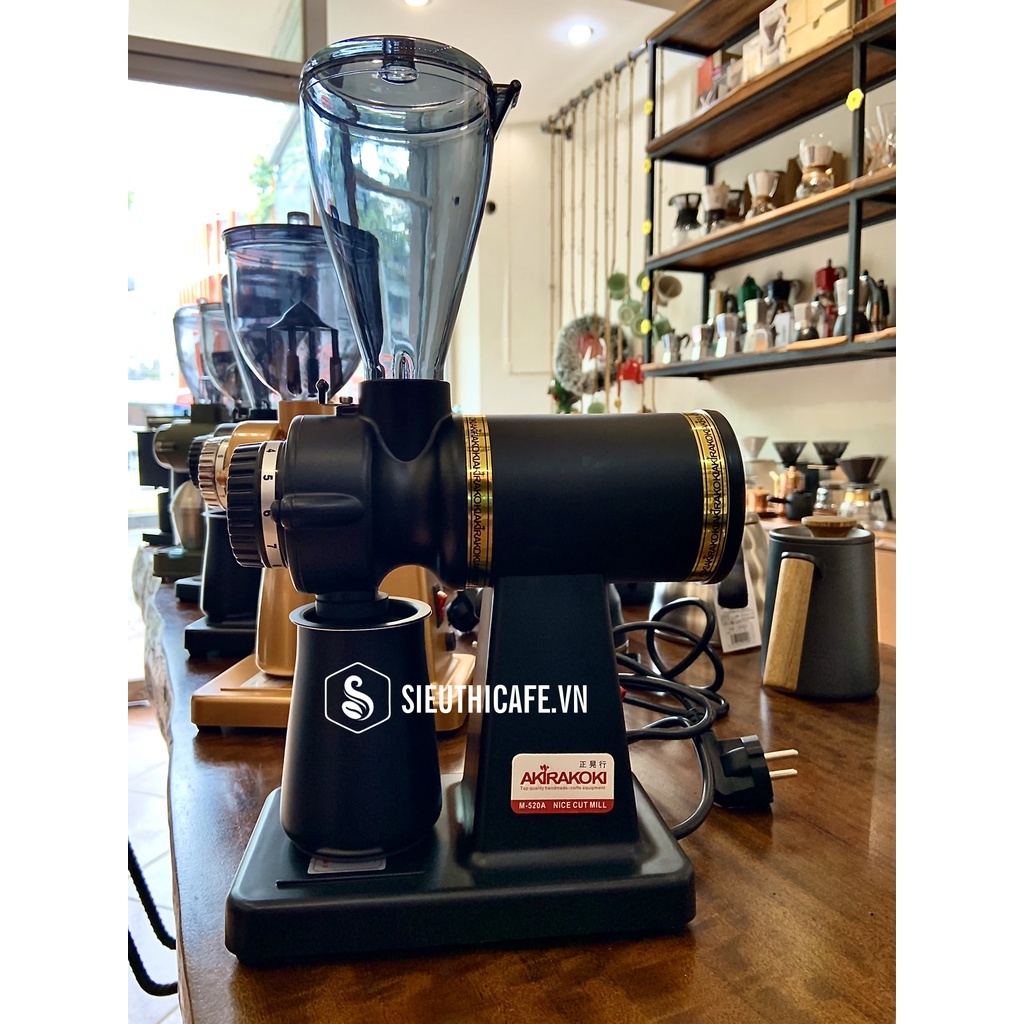 MÁY XAY CÀ PHÊ AKIRAKOKI SUPER M-520A MATT -  100V - Xay từ mịn -> Thô  - Thương hiệu Đài Loan