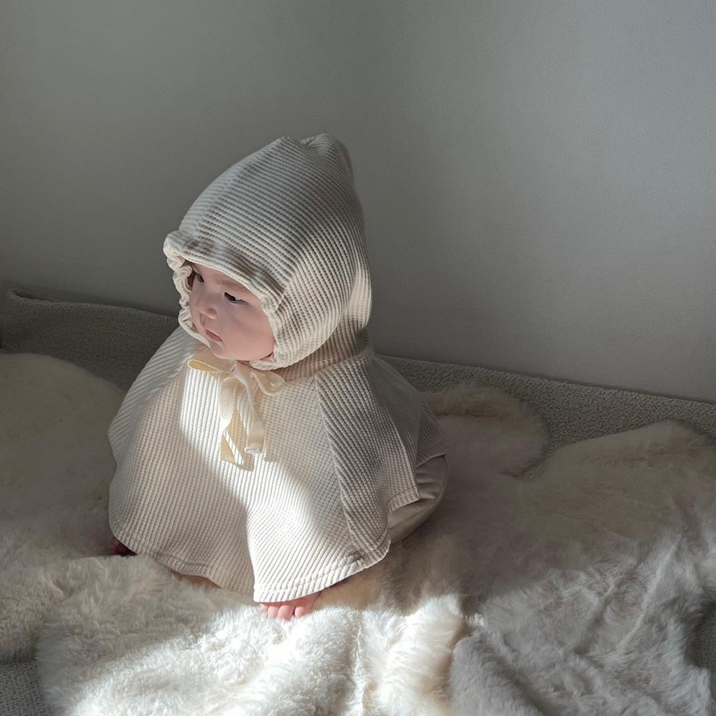 Áo Choàng cotton Có Nón Giữ Ấm Chống Gió Cho Bé 0-3 Tuổi