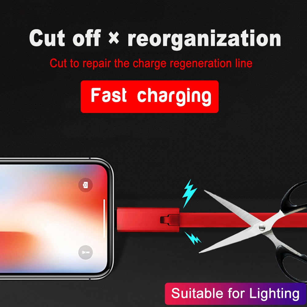 1.5m dây sạc USB Lightning có thể cắt để sửa dùng để sạc cho điện thoại Iphone