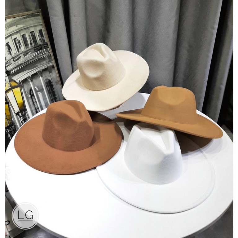 Mũ phớt fedora dạ trơn