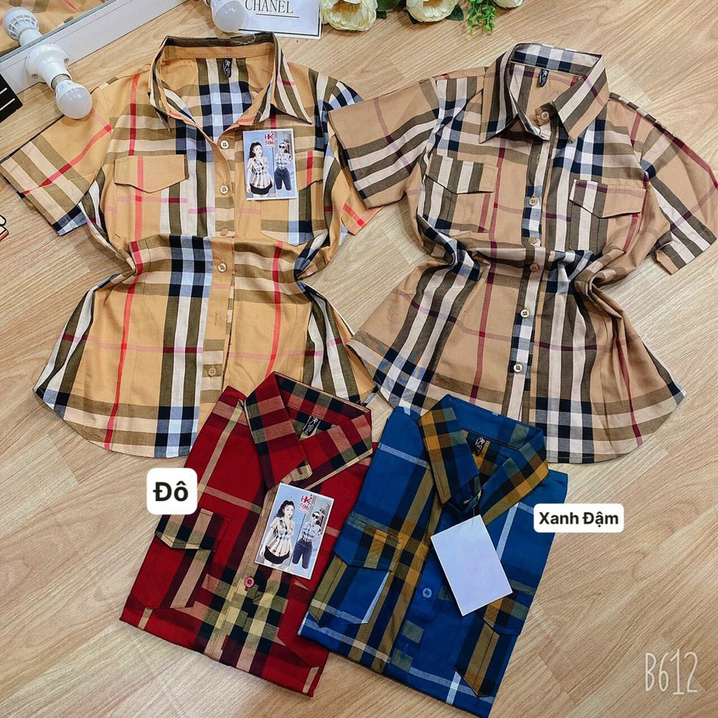 áo sơ mi carro nắp túi cực hot hit ảnh chụp thật