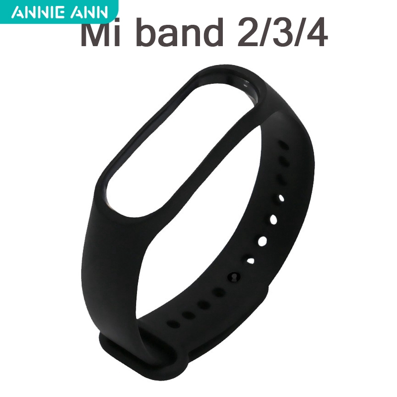 Dây silicon thay thế cho đồng hồ thông minh đeo tay Xiaomi mi band 3 4 2 nhiều màu tùy chọn