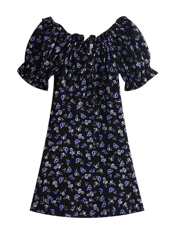 [QUÀ TẶNG LÀ GÓI XẢ VẢI BẠN NHÉ] Váy midi dài 2021 [COCORY] đầm midi dài hoa nhí cổ vuông tay ngăn thời trang hàn quốc | BigBuy360 - bigbuy360.vn