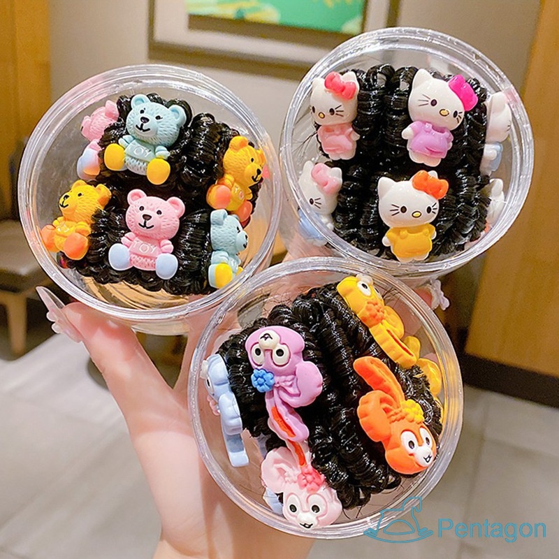 Dây Buộc Tóc Đính Hoa Xinh Xắn Cho Bé Gái