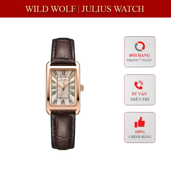 Đồng hồ nữ Julius Hàn Quốc JA-1338 dây da