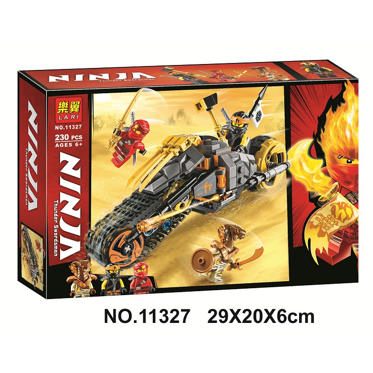 Đồ chơi lắp ráp Non Lego Ninjago Season phần 11 Lari 11327 Bela minifigures xếp mô hình xe rắn sa mạc Ninja Kai Cole