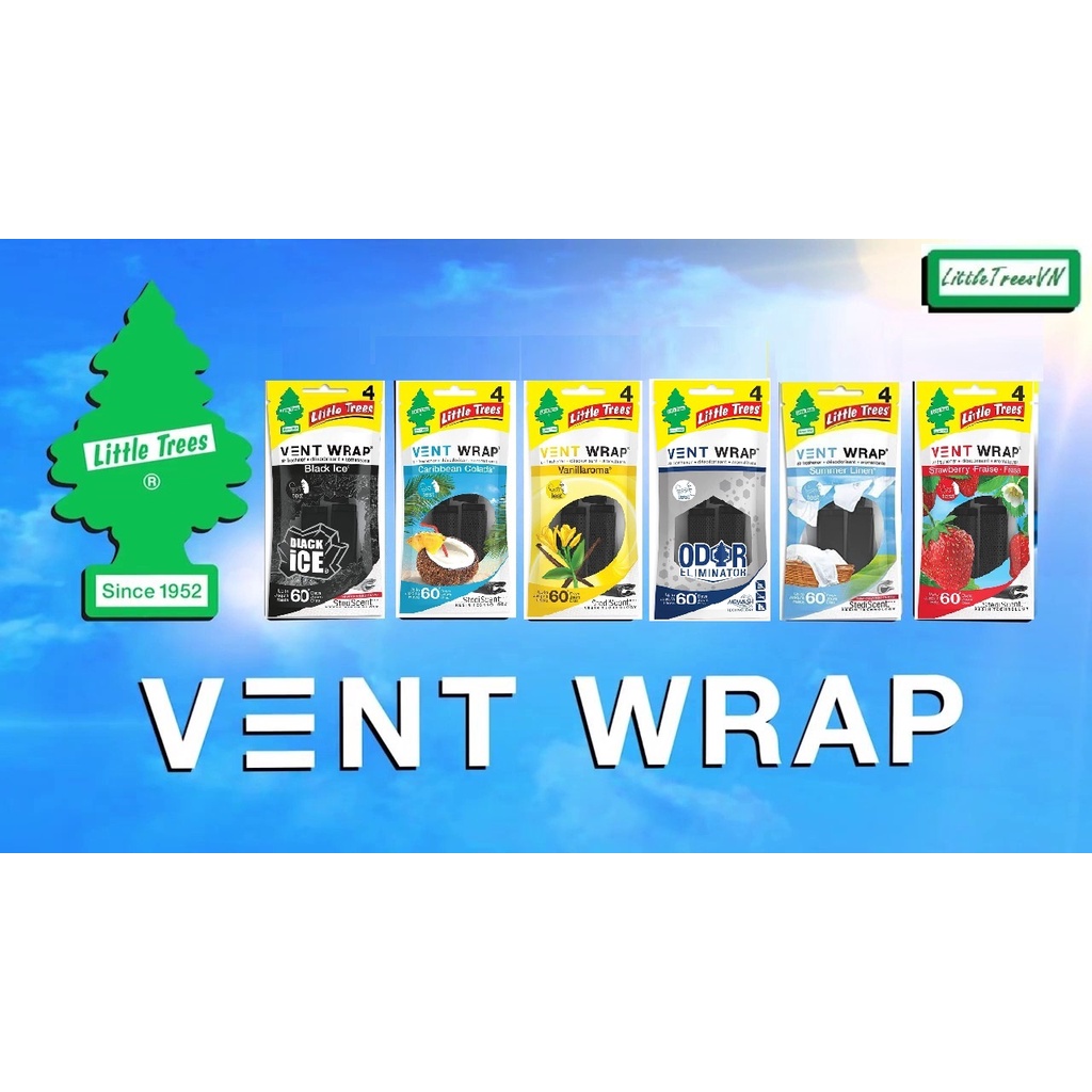 Kẹp thơm cài khe gió máy lạnh ô tô Little trees - Vent Wrap