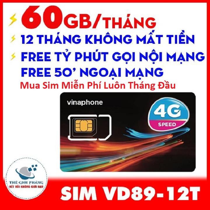 sim 3g 4g gói cước vd89k vinaphon tốc độ gió - GÓI CƯỚC VD89K FREE THÁNG ĐẦU