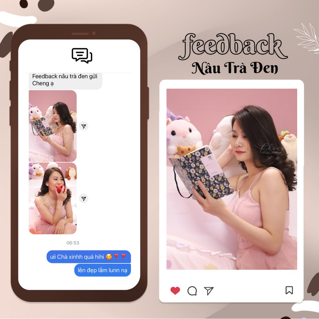 Thuốc Nhuộm Tóc Nâu Trà Đen Không Cần Tẩy | Chang