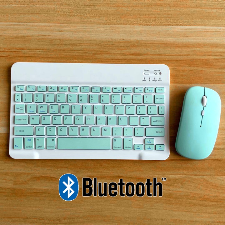 Bàn phím, chuột bluetooth nhỏ gọn dùng pin sạc dành cho ĐT, MTB