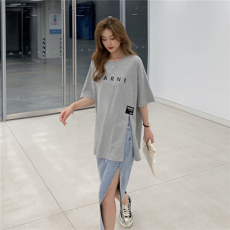 Áo Thun Tay Ngắn Dáng Rộng Che Bụng Thời Trang Mùa Hè Dành Cho Nữ