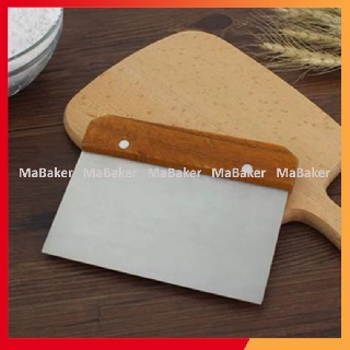 [Freeship] Dao cắt bột inox cao cấp cán gỗ - MaBaker