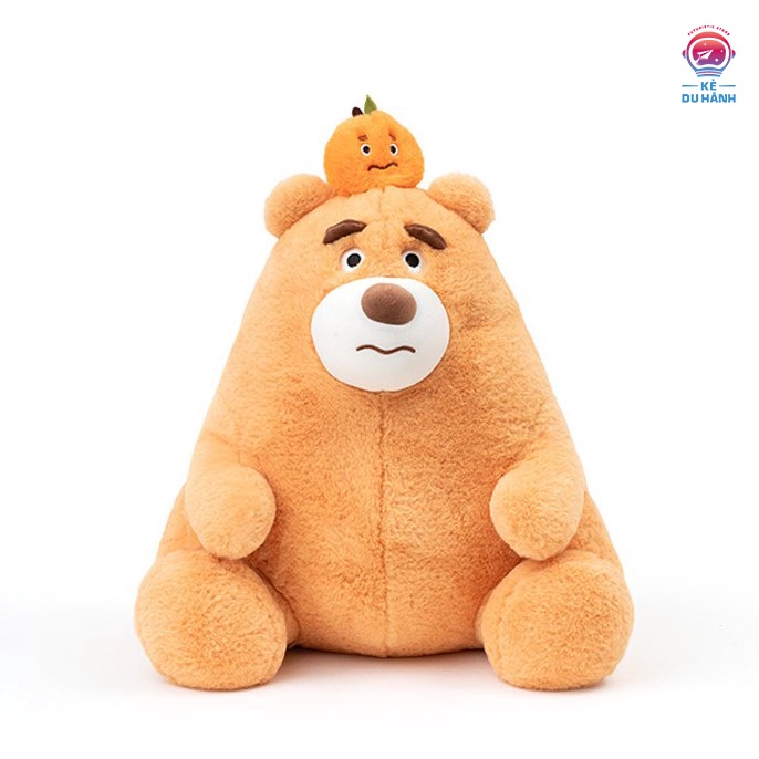 Gấu bông gối ôm trái cây ngồi Kẻ Du Hành 45cm