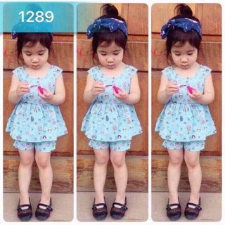 Bộ thô nơ lưng cho bé gái