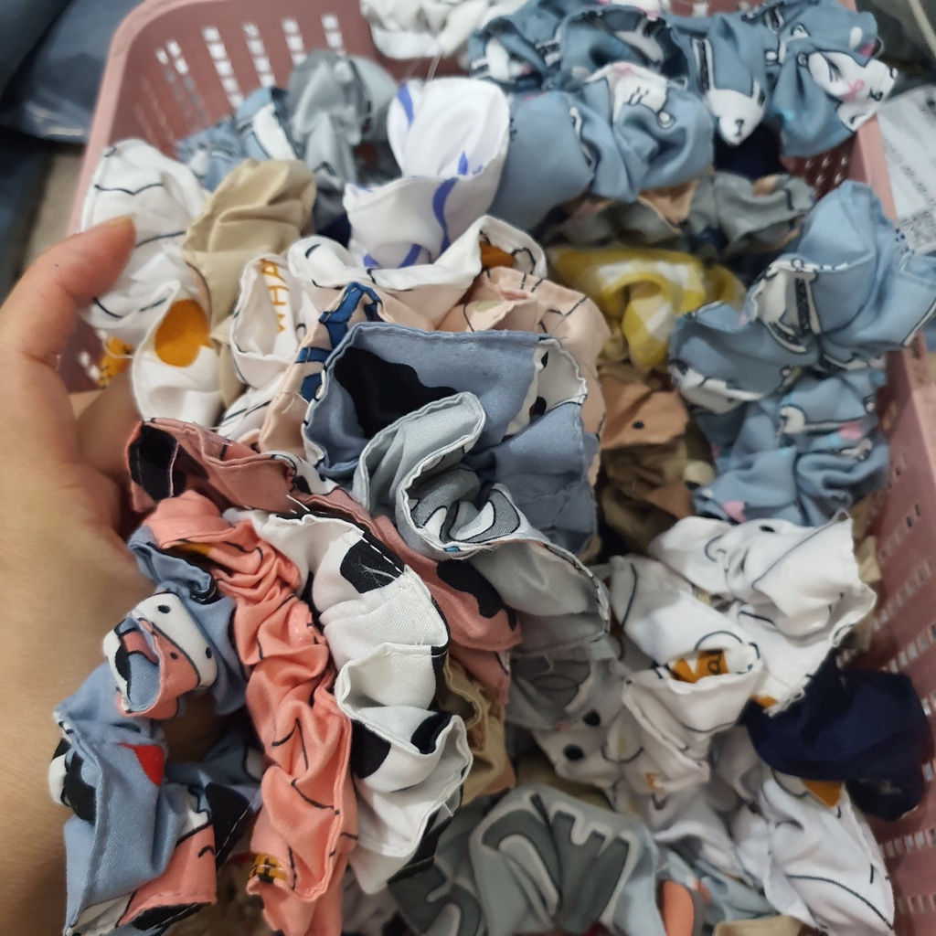 Chun buộc tóc Scrunchies dễ thương