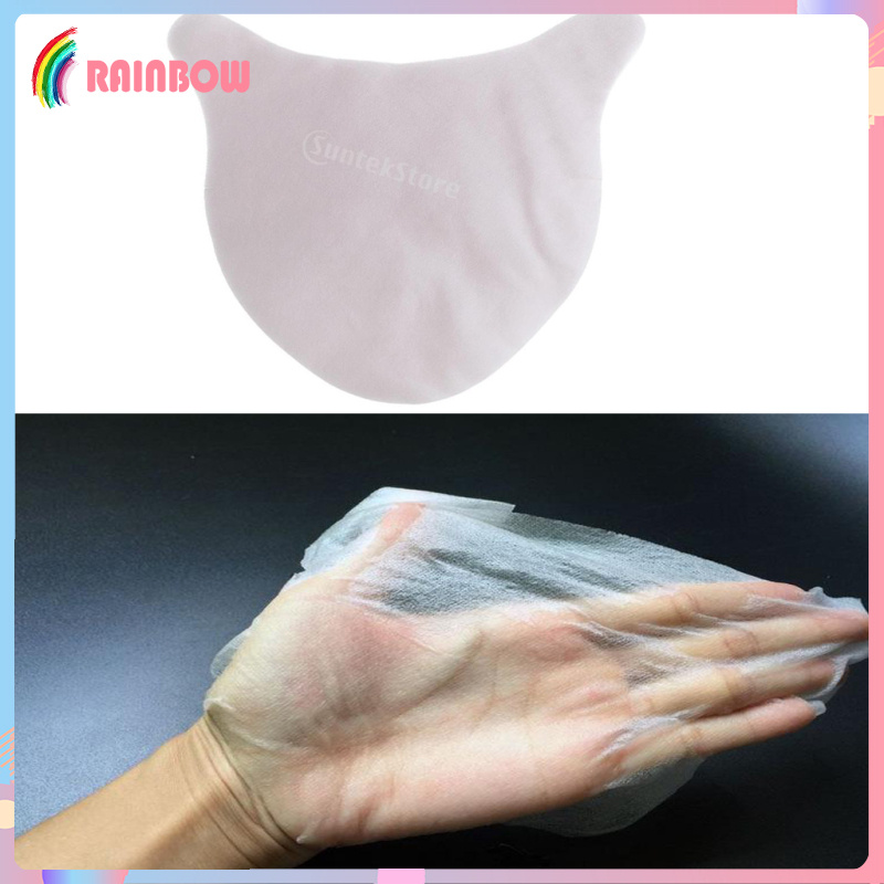 [RAINBOW]Neck Mask 100 Pcs Silk Masks Sheet for Anti Wrinkle Collagen Neck Mask Cream