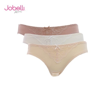 Quần lót nữ trơn phối ren Jobelli [Combo 3] - 1355