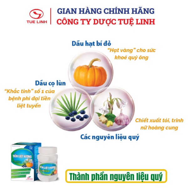 ✅Tiền liệt vương Tuệ Linh [Chính hãng] - Giảm tiểu đêm, hỗ trợ giảm phì đại tuyến tiền liệt - Hộp 60 viên