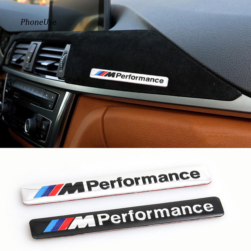 Miếng logo kim loại in chữ M Performance trang trí nội thất xe hơi BMW