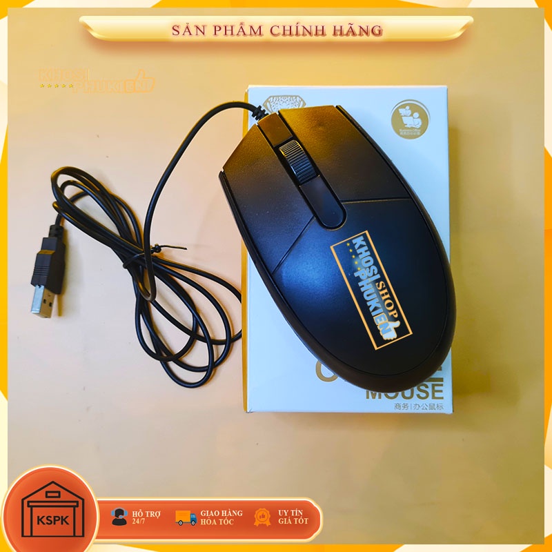 Chuột Máy Tính màu đen có dây bền bỉ giá rẻ KSPK CMTO10