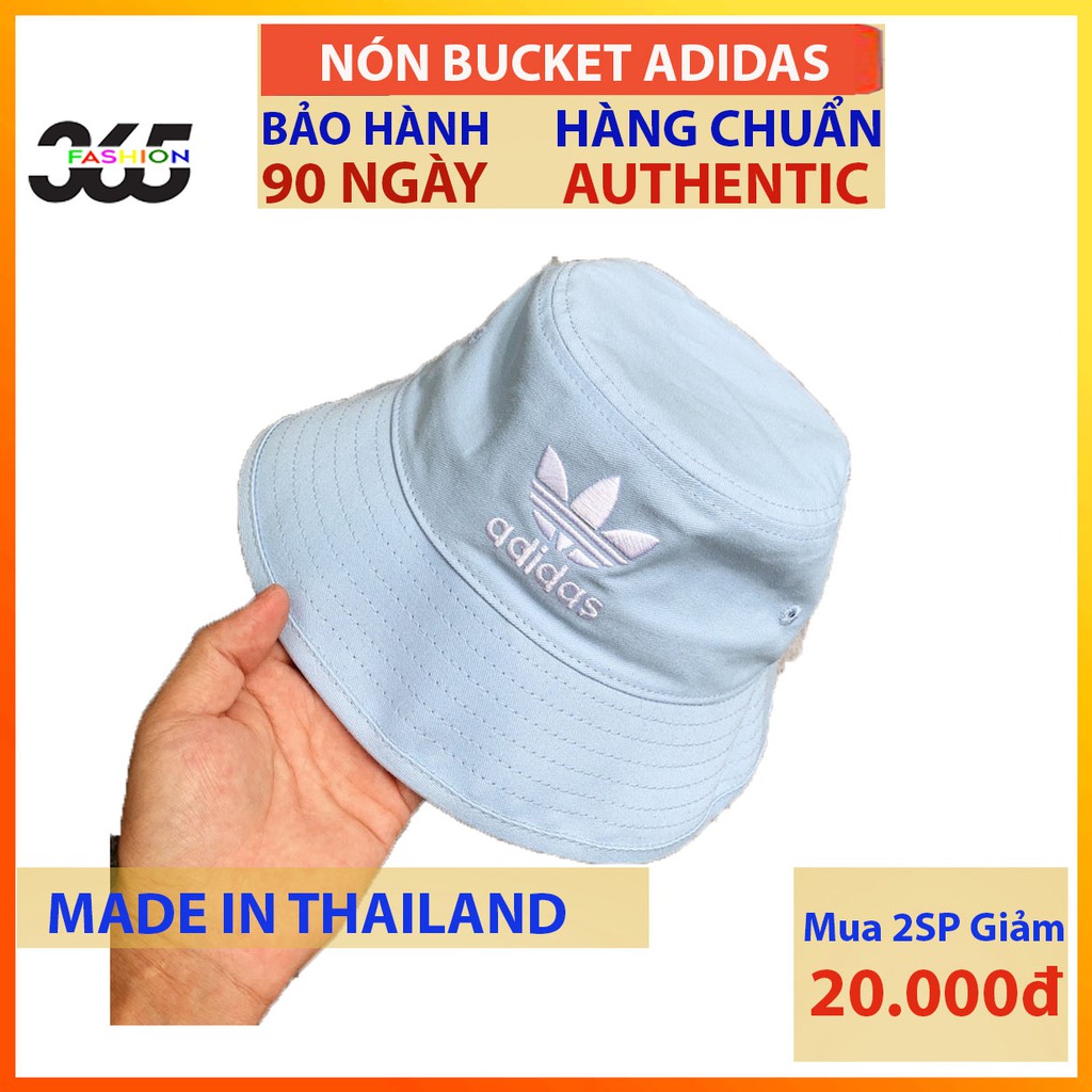 ♥️♥️[ Chuẩn Auth] Mũ Nón Bucket Màu Xanh Sky Logo Thêu Nổi - Chất Lượng Chính Hãng, Giá Rẻ - Adicolor Bucket Hat Sky