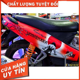 Tem Trùm Xe Sirius Samurai Đỏ Đen Trắng