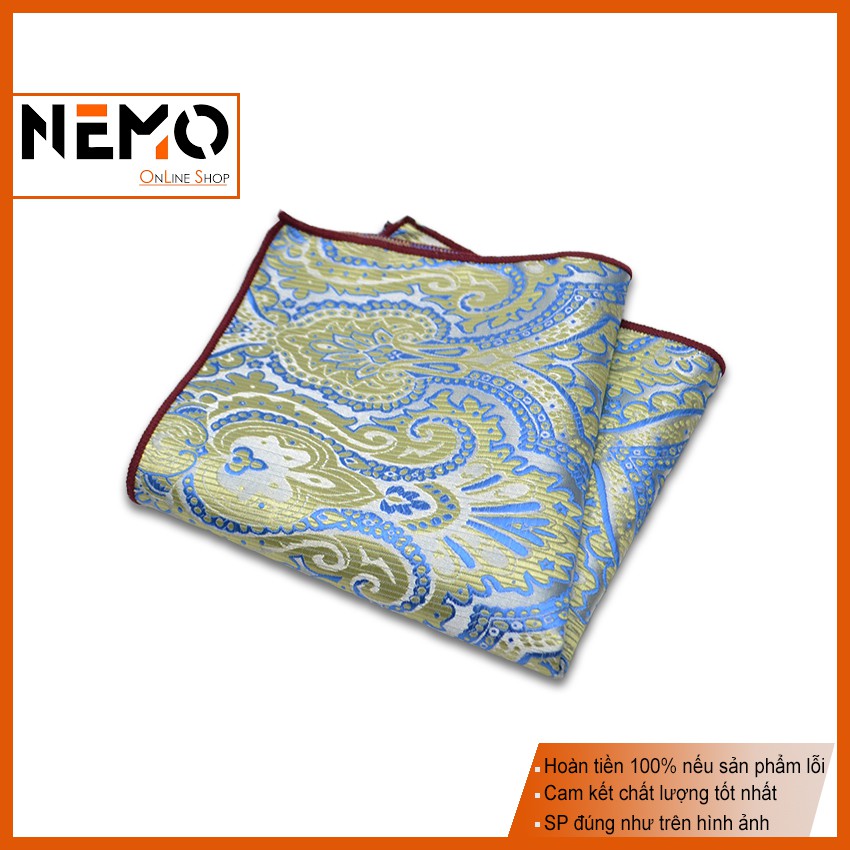 Khăn cài túi áo Vest họa tiết Paisley dành cho nam - Phụ kiện cài áo cao cấp thời trang