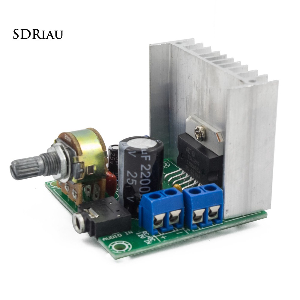 Mạch âm ly 12V AC/DC TDA7297 thiết kế 2 kênh chuyên dụng cho xe hơi/ xe máy chuyên dụng