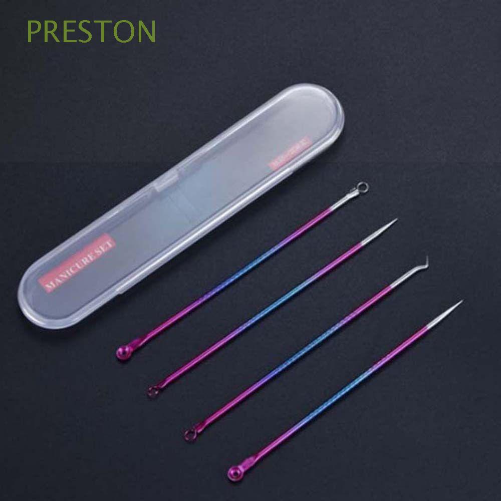 [Hàng mới về] Bộ 4 que nặn mụn đầu đen chất liệu thép không gỉ tiện lợi