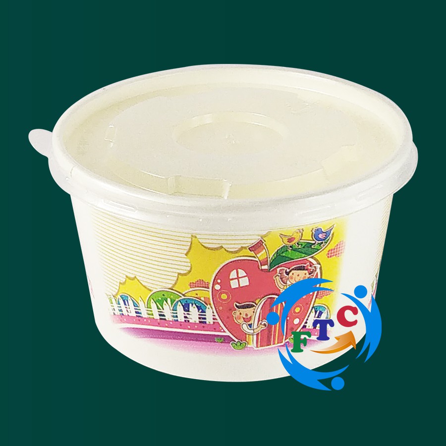 "CAO CẤP" TÔ GIẤY PO TRÁNG 2 LỚP FTC 650ml - HỘP GIẤY ĐỰNG THỰC PHẨM DÙNG 1 LẦN