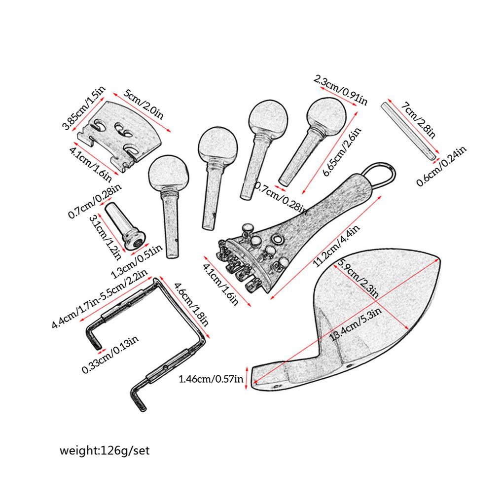 Bộ Chốt Chỉnh Dây Đàn Violin 4 / 4 3 / 4 Thay Thế