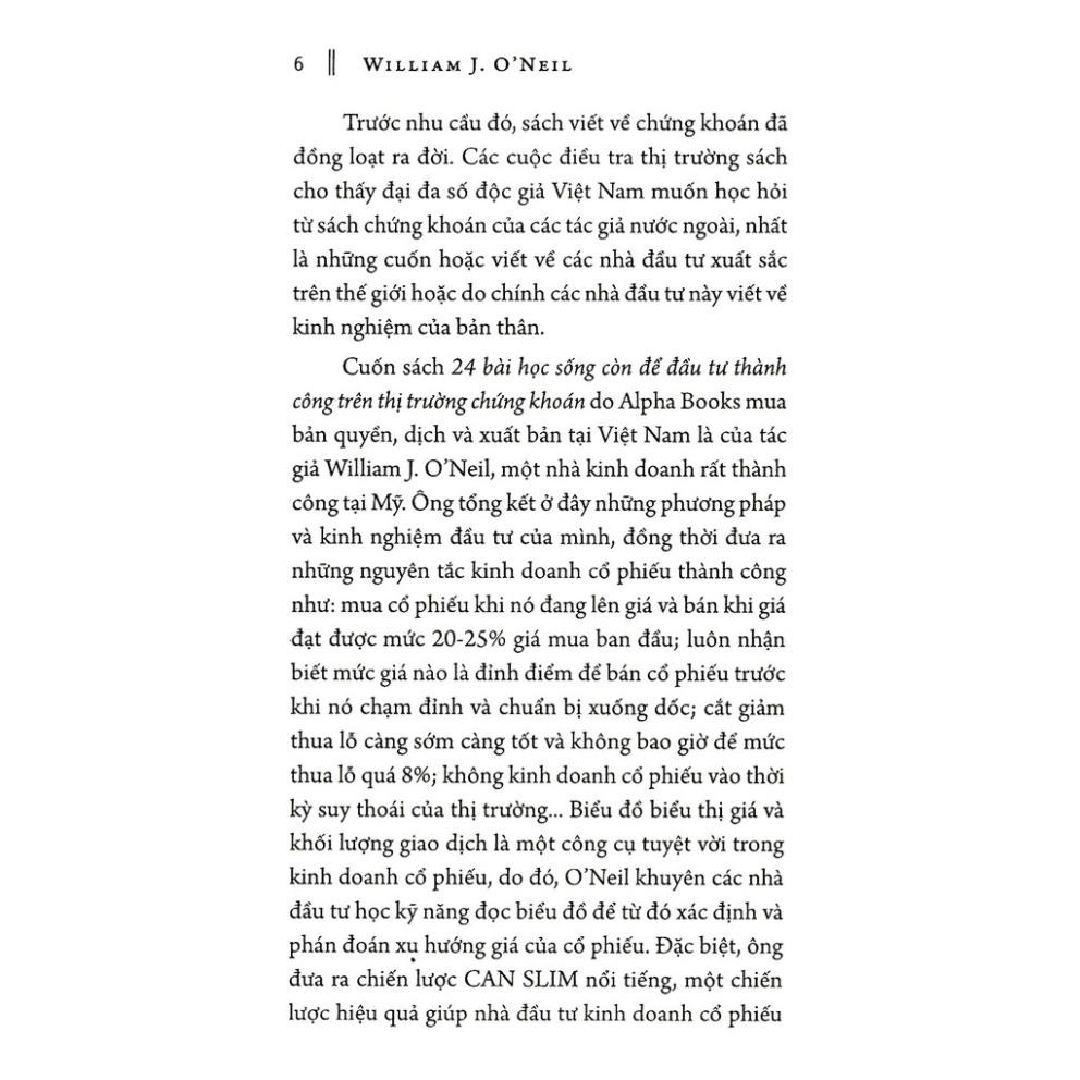 Sách AlphaBooks - 24 Bài Học Sống Còn Để Đầu Tư Thành Công Trên Thị Trường Chứng Khoán (Tái Bản 2018) | BigBuy360 - bigbuy360.vn