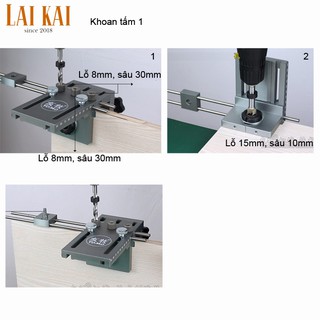 Bộ cữ khoan ốc cam 3 lỗ