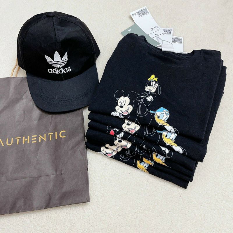 BỘ COTTON ĐEN IN HOẠT HÌNH CHO BÉ TRAI