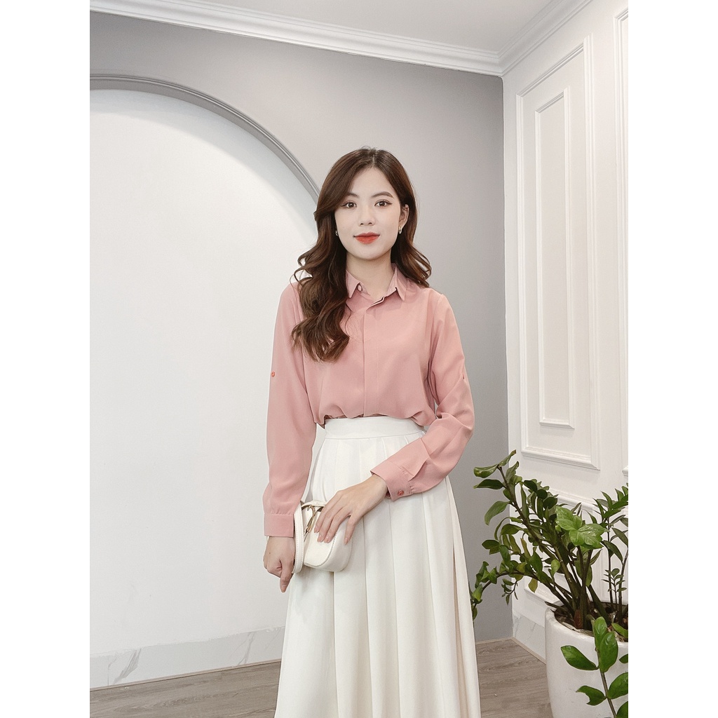 Áo Sơ Mi Yixun Cổ Đức Dài Tay Min House