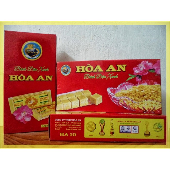 Bánh đậu xanh hải dương hòa an - hộp 200 gram