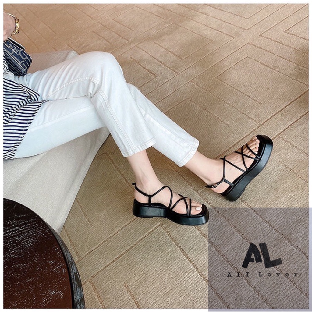 SANDAL NỮ ALI LOVER - GIÀY NỮ QUAI MẢNH - SANDAL THỜI TRANG DÂY CHÉO - GIÀY HỌC SINH - SANDAL BÁNH MÌ 3 PHÂN - AS220509