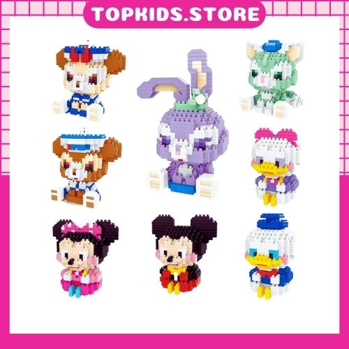 Lego đồ chơi lắp giáp mini hình thỏ 3d dễ thương, bộ lắp ráp lego Kaws giá rẻ hình vui nhộn cho bé - TOPKIDS