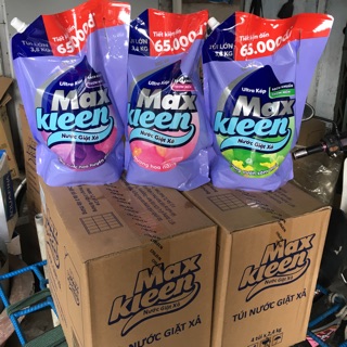 Siêu tiết kiệm-Túi nước giặt xả Maxkleen 3,8kg