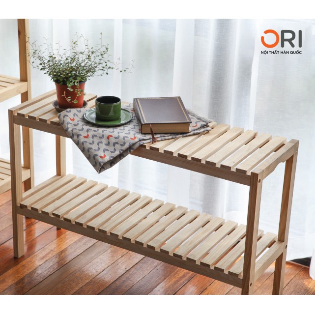 COMBO KỆ GỖ ĐA NĂNG - CÂY TREO QUẦN ÁO HÀN QUỐC - BENCH 2F - STANDING