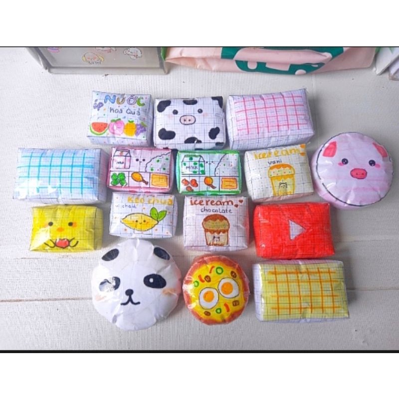 Squishy giấy 3D nhiều mẫu mã siêu cutee|Cheese cute