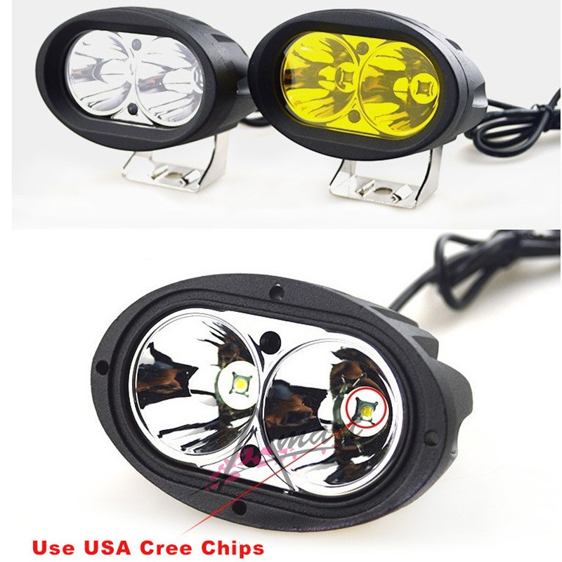 Đèn Chiếu Sáng Hỗ Trợ Sc 20W 12-85V Hình Tròn Dành Cho Ô Tô / Xe Máy