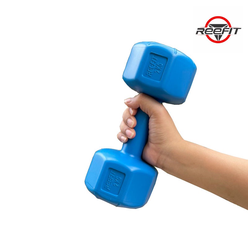 Tạ tay nhựa bát giác Reefit 2kg có ruột