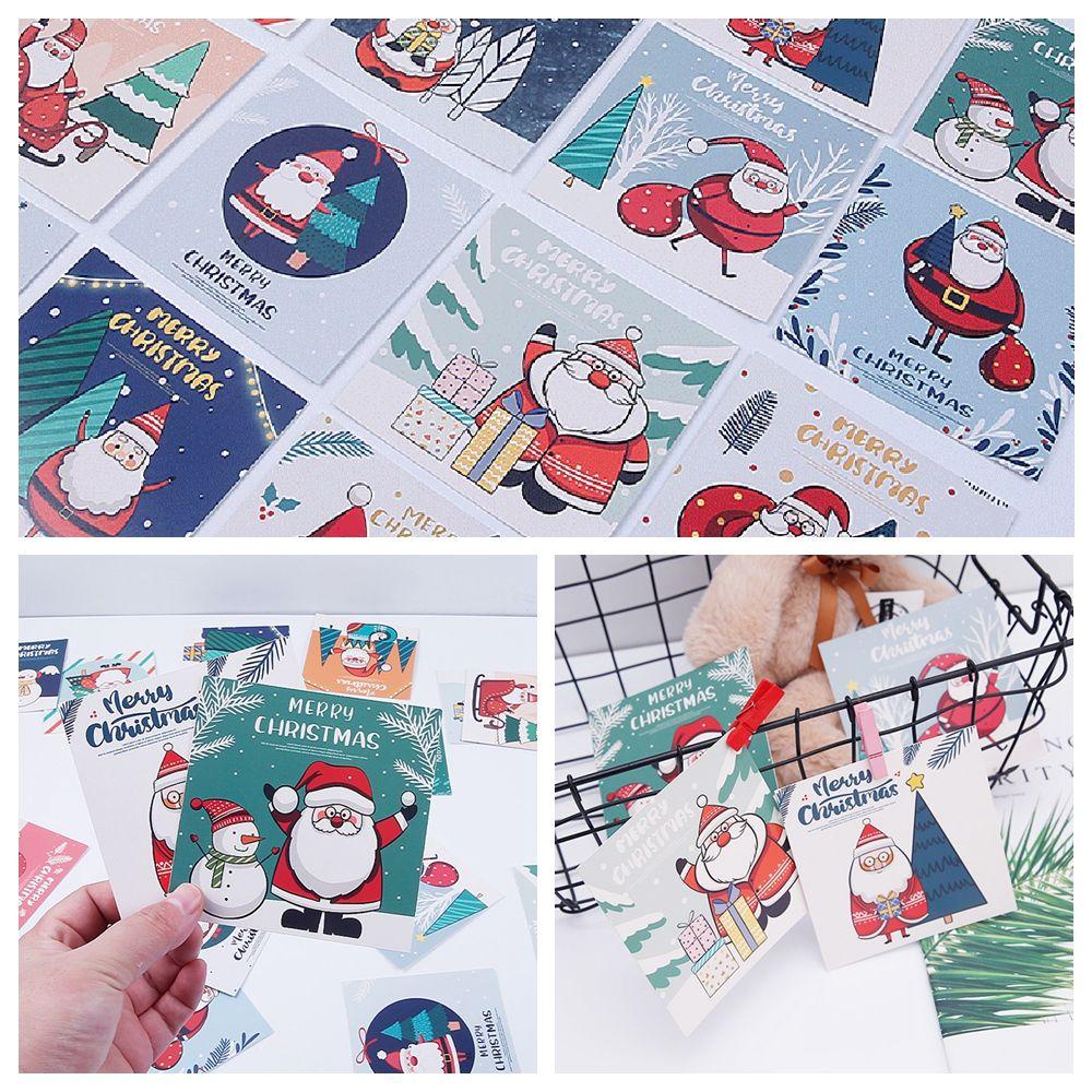 Set 30 Thiệp Chúc Mừng Giáng Sinh Năm Mới / Ông Già Noel Mini Sáng Tạo