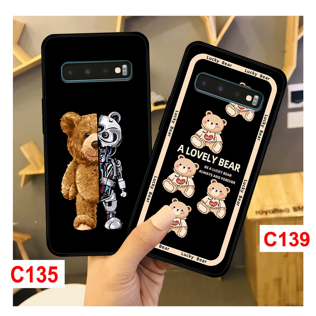 Ốp Samsung S10e - S10 - S10 Plus - S10 5G in hình gấu đáng yêu,cute. ốp rẻ bền đẹp.