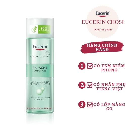 EUCERIN TẨY TRANG CHO DA MỤN - PRO ACNE & MAKE UP CLEANSING WATER