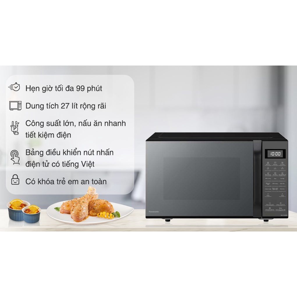 Lò vi sóng có nướng Panasonic NN-CT66MBYUE 27 lít